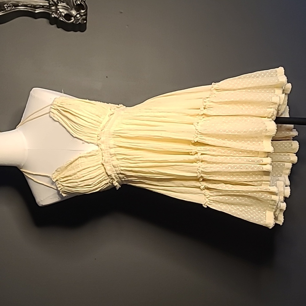 Free people small off white Lace low back dress